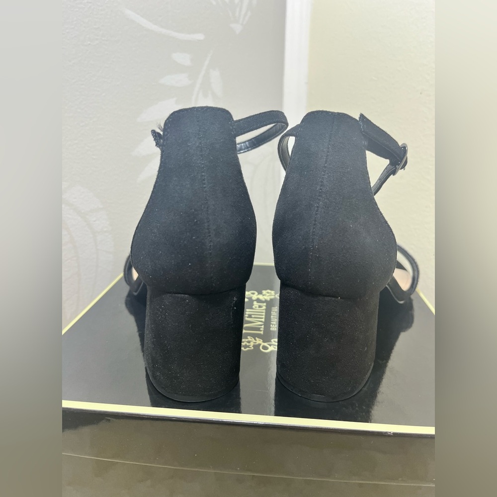 I Miller Black Open Toe Block Heel Pumps Sz Im Emily Size 6.5M - Picture 3 of 7